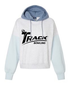 Track CoolWick Women's Colorblock Crop Bowling Hoodie - Arctic Blue