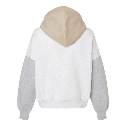 CoolWick Women's Colorblock Crop Bowling Hoodie back - Heather