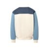 CoolWick Men's Otto Colorblock Crewneck Bowling Sweatshirt back - Navy Heather/ Light Denim Heather