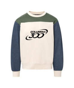 Columbia 300 CoolWick Men's Otto Colorblock Crewneck Bowling Sweatshirt - Vintage Olive/ Navy Heather