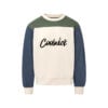 CoolWick CoolWick Men's Otto Colorblock Crewneck Bowling Sweatshirt - Vintage Olive/ Navy Heather