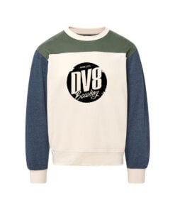 DV8 CoolWick Men's Otto Colorblock Crewneck Bowling Sweatshirt - Vintage Olive/ Navy Heather