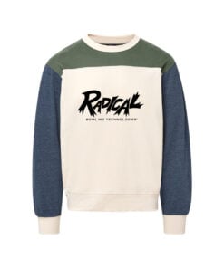 Radical CoolWick Men's Otto Colorblock Crewneck Bowling Sweatshirt - Vintage Olive/ Navy Heather