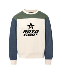 Roto Grip CoolWick Men's Otto Colorblock Crewneck Bowling Sweatshirt - Vintage Olive/ Navy Heather