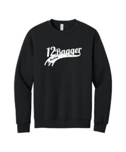 12Bagger CoolWick Men's NuBlend Crewneck Bowling Sweatshirt - Black