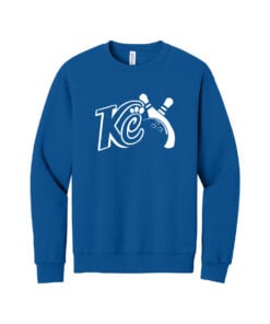 Kristina Cox KC Logo CoolWick Bowling Crewneck Sweatshirt Royal