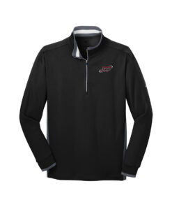 Columbia 300 CoolWick Men's Nike Dri-FIT 1/2-Zip Bowling Pullover - Black/ Dark Grey/ White