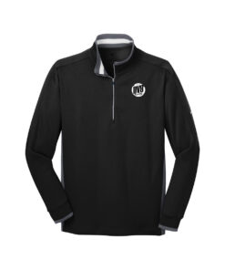 DV8 CoolWick Men's Nike Dri-FIT 1/2-Zip Bowling Pullover - Black/ Dark Grey/ White