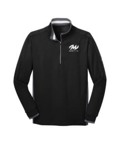 Motiv CoolWick Men's Nike Dri-FIT 1/2-Zip Bowling Pullover - Black/ Dark Grey/ White