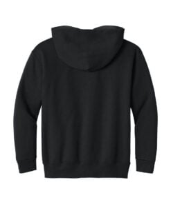 CoolWick Youth NuBlend Pullover Bowling Hoodie back - Black