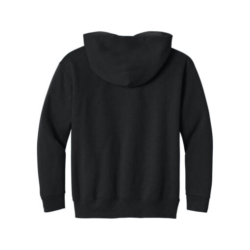 CoolWick Youth NuBlend Pullover Bowling Hoodie back - Black