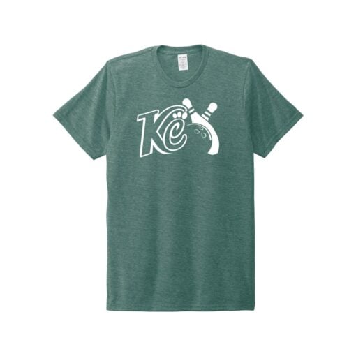 Kristina Cox KC Logo CoolWick Bowling Tri Blend T-Shirt Deep Sea Green