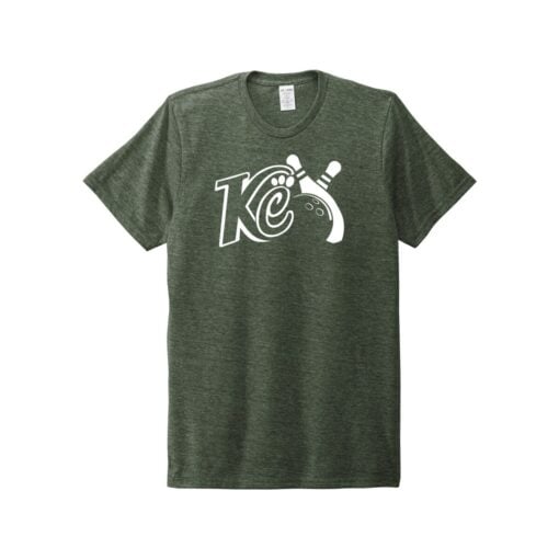 Kristina Cox KC Logo CoolWick Bowling Tri Blend T-Shirt Herb Green