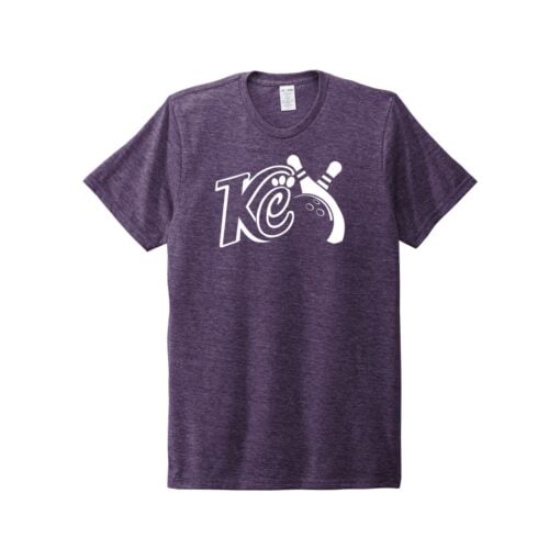 Kristina Cox KC Logo CoolWick Bowling Tri Blend T-Shirt Huckleberry