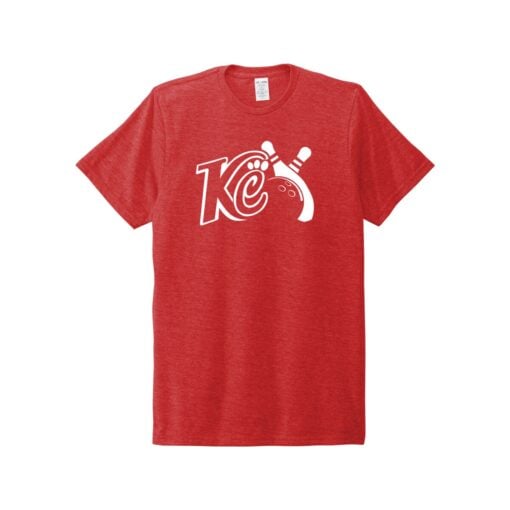 Kristina Cox KC Logo CoolWick Bowling Tri Blend T-Shirt Rise Up Red