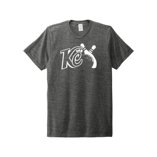 Kristina Cox KC Logo CoolWick Bowling Tri Blend T-Shirt Terrain Grey