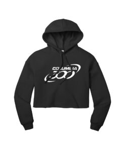 Columbia 300 CoolWick Women's Sponge Fleece Cropped Bowling Hoodie - Black