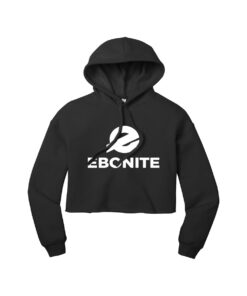 Ebonite CoolWick Women's Sponge Fleece Cropped Bowling Hoodie - Black