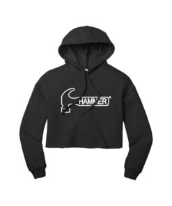 Hammer CoolWick Women's Sponge Fleece Cropped Bowling Hoodie - Black