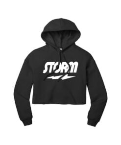 Storm CoolWick Women's Sponge Fleece Cropped Bowling Hoodie - Black