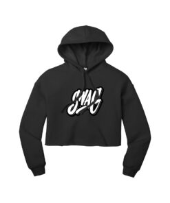 Swag CoolWick Women's Sponge Fleece Cropped Bowling Hoodie - Black