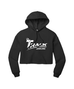 Track CoolWick Women's Sponge Fleece Cropped Bowling Hoodie - Black