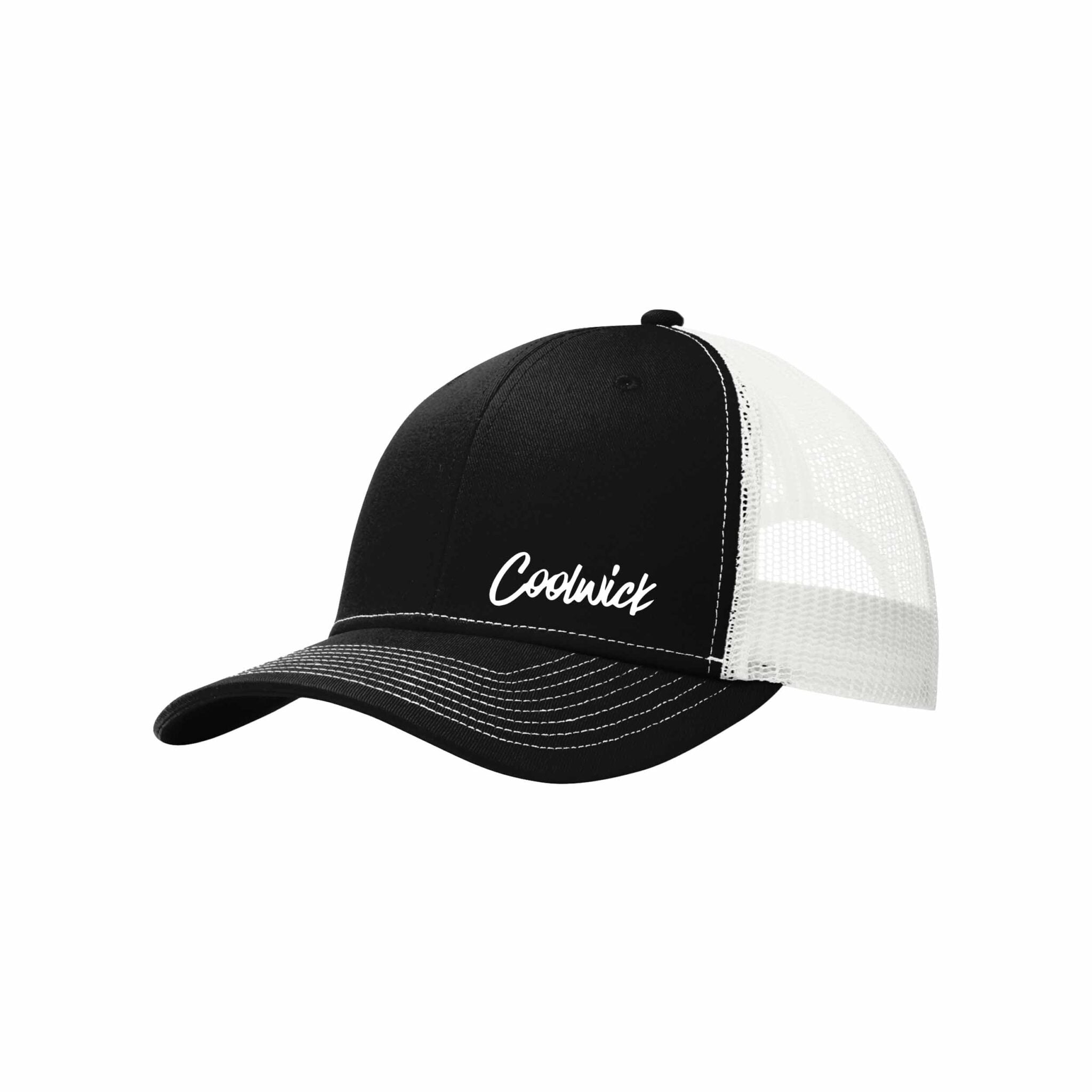 CoolWick CoolWick Snapback Trucker Bowling Hat - Black/White