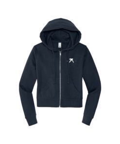 Belmo CoolWick Women's Crop Zip Up Bowling Hoodie - Navy