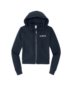 Epic CoolWick Women's Crop Zip Up Bowling Hoodie - Navy