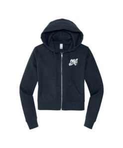 Swag CoolWick Women's Crop Zip Up Bowling Hoodie - Navy