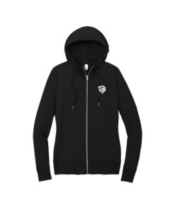 12Bagger CoolWick Women's District Featherweight Full Zip Bowling Hoodie - Black