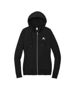 Belmo CoolWick Women's District Featherweight Full Zip Bowling Hoodie - Black