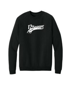 12Bagger CoolWick District Cloud Fleece Crew Bowling Sweatshirt - Black