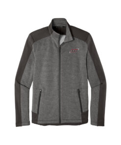Columbia 300 CoolWick Men's Grid Fleece Bowling Jacket - Grey Smoke Heather/Grey Smoke