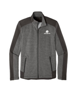 Ebonite CoolWick Men's Grid Fleece Bowling Jacket - Grey Smoke Heather/Grey Smoke