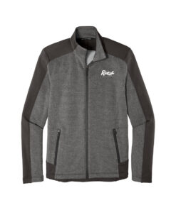 Radical CoolWick Men's Grid Fleece Bowling Jacket - Grey Smoke Heather/Grey Smoke