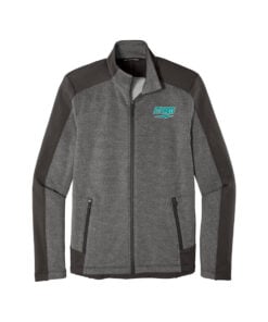 Storm CoolWick Men's Grid Fleece Bowling Jacket - Grey Smoke Heather/Grey Smoke