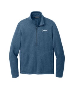 CoolWick CoolWick Men's Arc Bowling Sweater 1/4 Zip Pullover - Insignia Blue Heather
