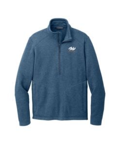 Motiv CoolWick Men's Arc Bowling Sweater 1/4 Zip Pullover - Insignia Blue Heather
