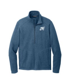 Swag CoolWick Men's Arc Bowling Sweater 1/4 Zip Pullover - Insignia Blue Heather