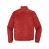 CoolWick Men's Packable Puffy Bowling Jacket back - Fire Red/ Graphite