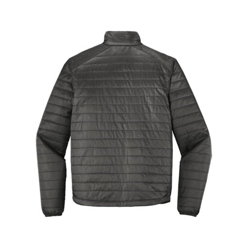 CoolWick Men's Packable Puffy Bowling Jacket back - Sterling Grey/ Graphite