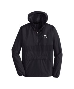 Belmo CoolWick Zipped Pocket Anorak Hoodie Pullover - Black