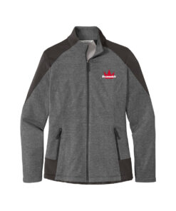 Brunswick CoolWick Women's Grid Fleece Bowling Jacket - Grey Smoke Heather/Grey Smoke