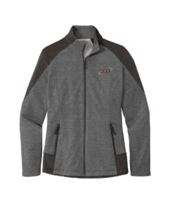 Columbia 300 CoolWick Women's Grid Fleece Bowling Jacket - Grey Smoke Heather/Grey Smoke