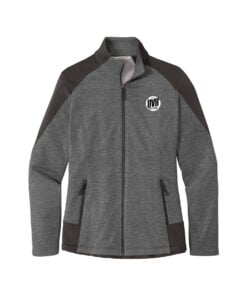 DV8 CoolWick Women's Grid Fleece Bowling Jacket - Grey Smoke Heather/Grey Smoke
