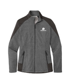 Ebonite CoolWick Women's Grid Fleece Bowling Jacket - Grey Smoke Heather/Grey Smoke