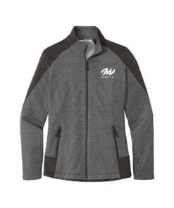 Motiv CoolWick Women's Grid Fleece Bowling Jacket - Grey Smoke Heather/Grey Smoke