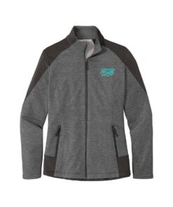 Storm CoolWick Women's Grid Fleece Bowling Jacket - Grey Smoke Heather/Grey Smoke