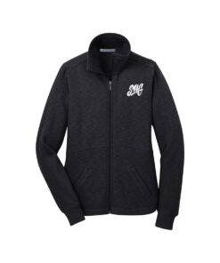 Swag CoolWick Women's Slub Fleece Bowling Jacket - Black